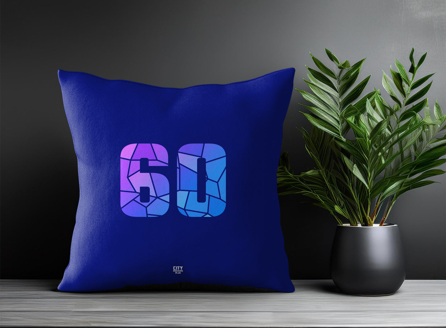 Print Deliver Plus 60 Number Square & Rectangle Pillow Cases | Modern Numeric Throw Pillow Covers 