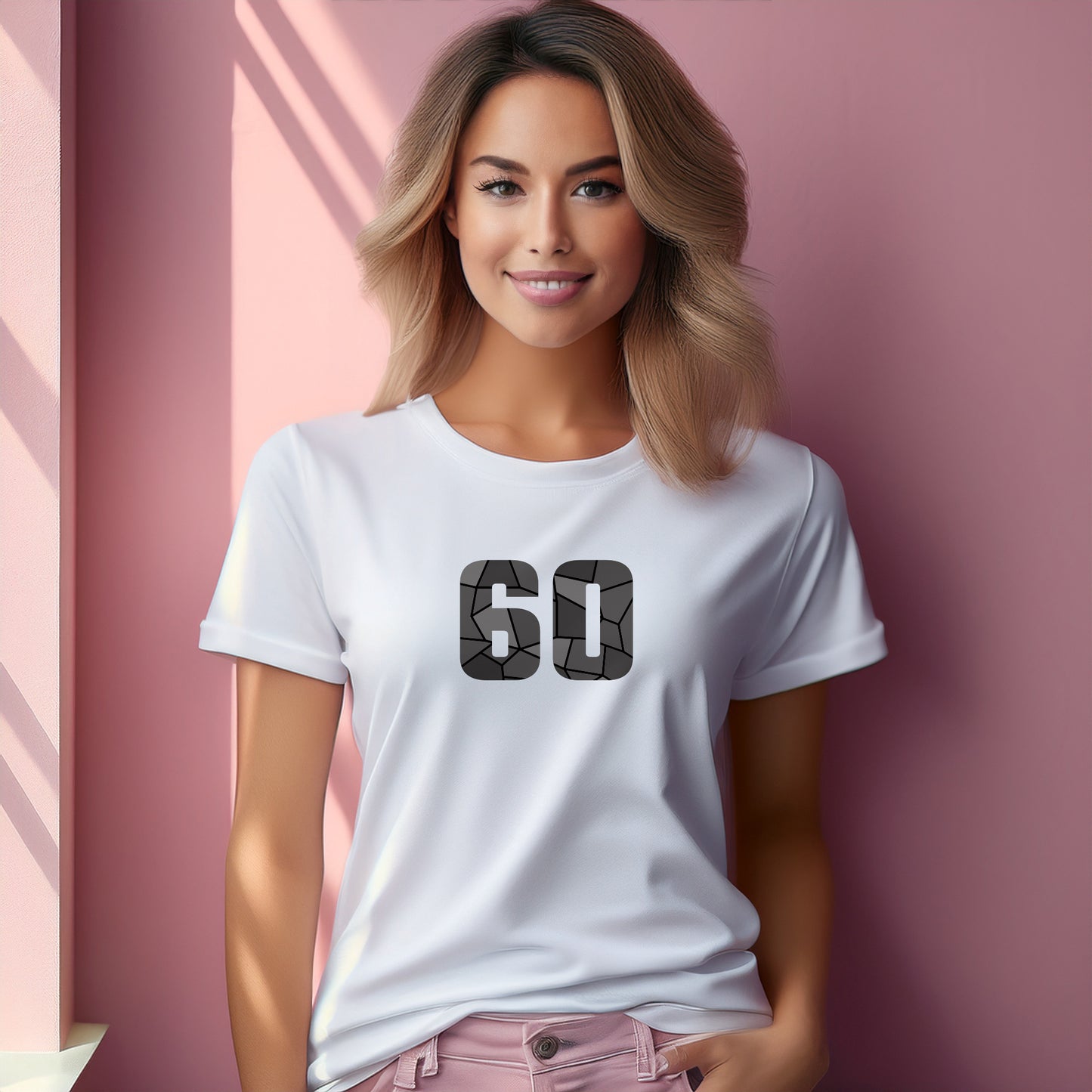 60 Number Women T-Shirt (White)