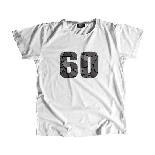 60 Number Men Unisex T-Shirt (White)