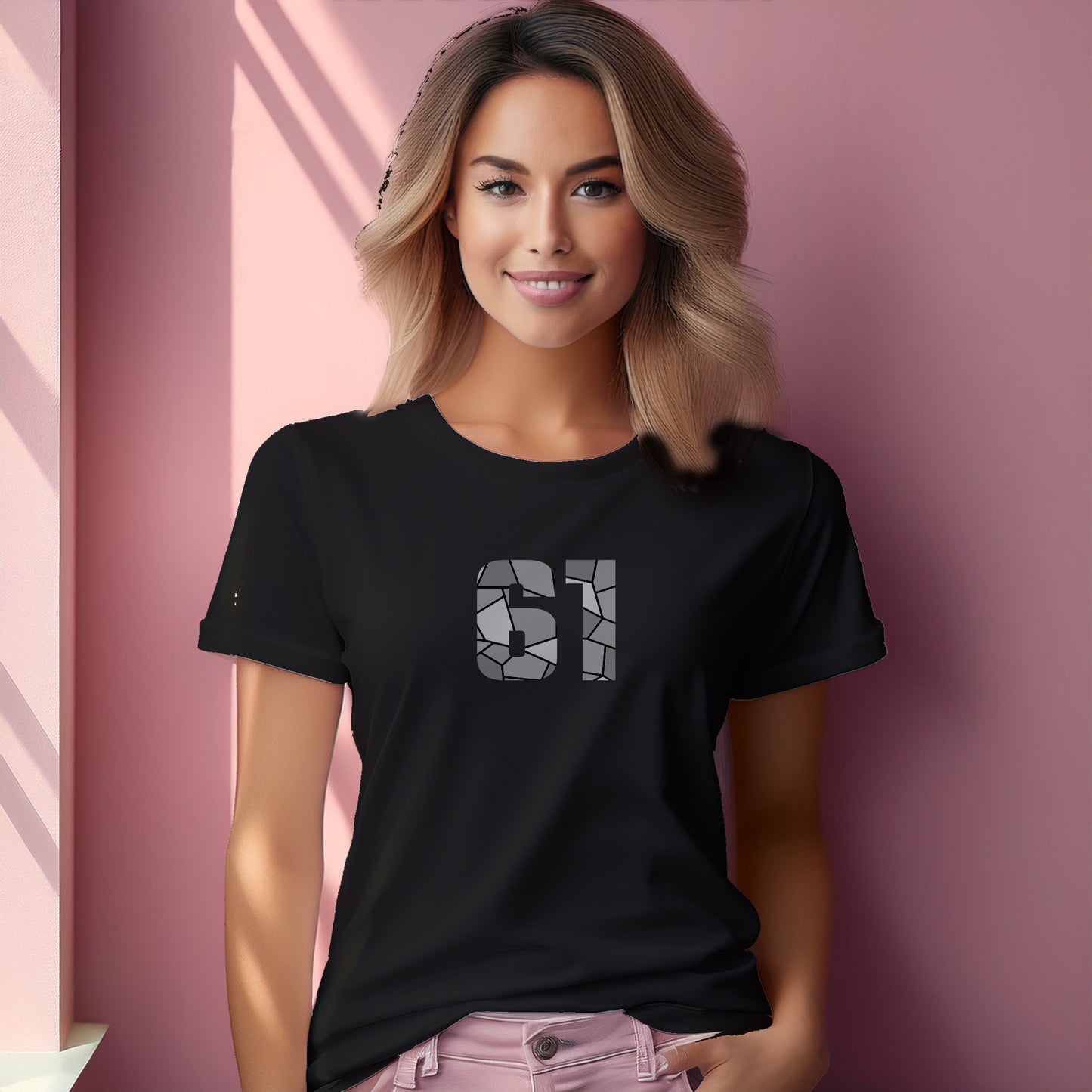 61 Number Women T-Shirt (Black)