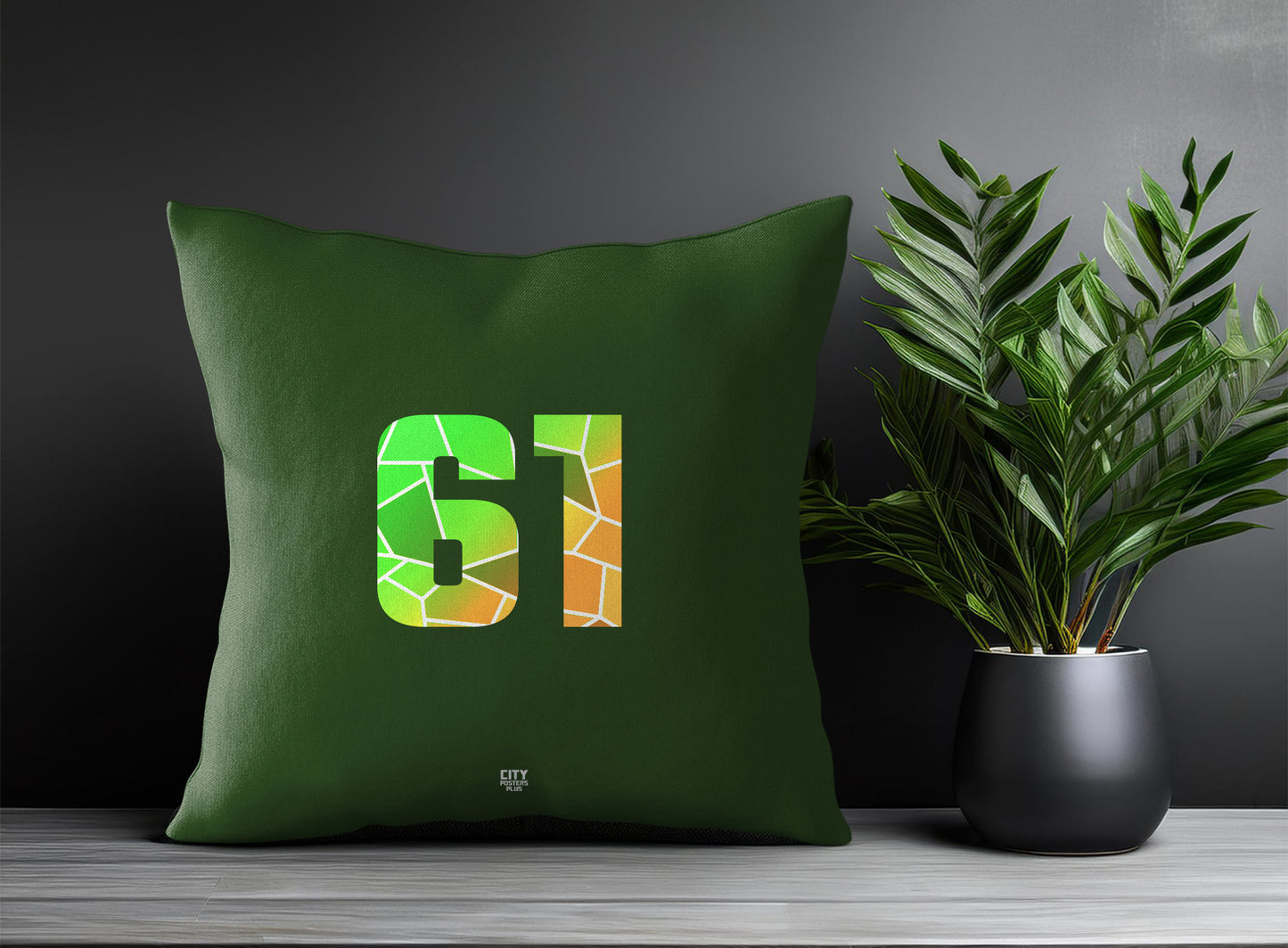 Print Deliver Plus 61 Number Square & Rectangle Pillow Cases | Modern Numeric Throw Pillow Covers 