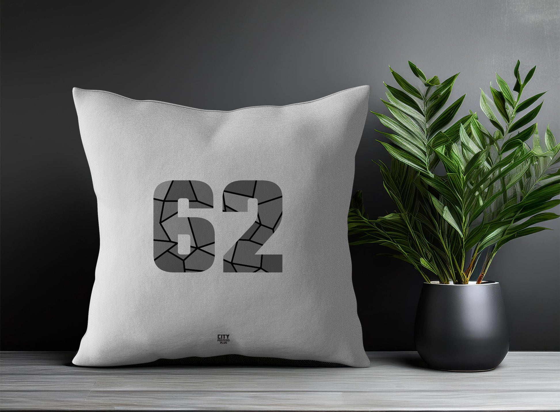 Print Deliver Plus 62 Number Square & Rectangle Pillow Cases | Modern Numeric Throw Pillow Covers 