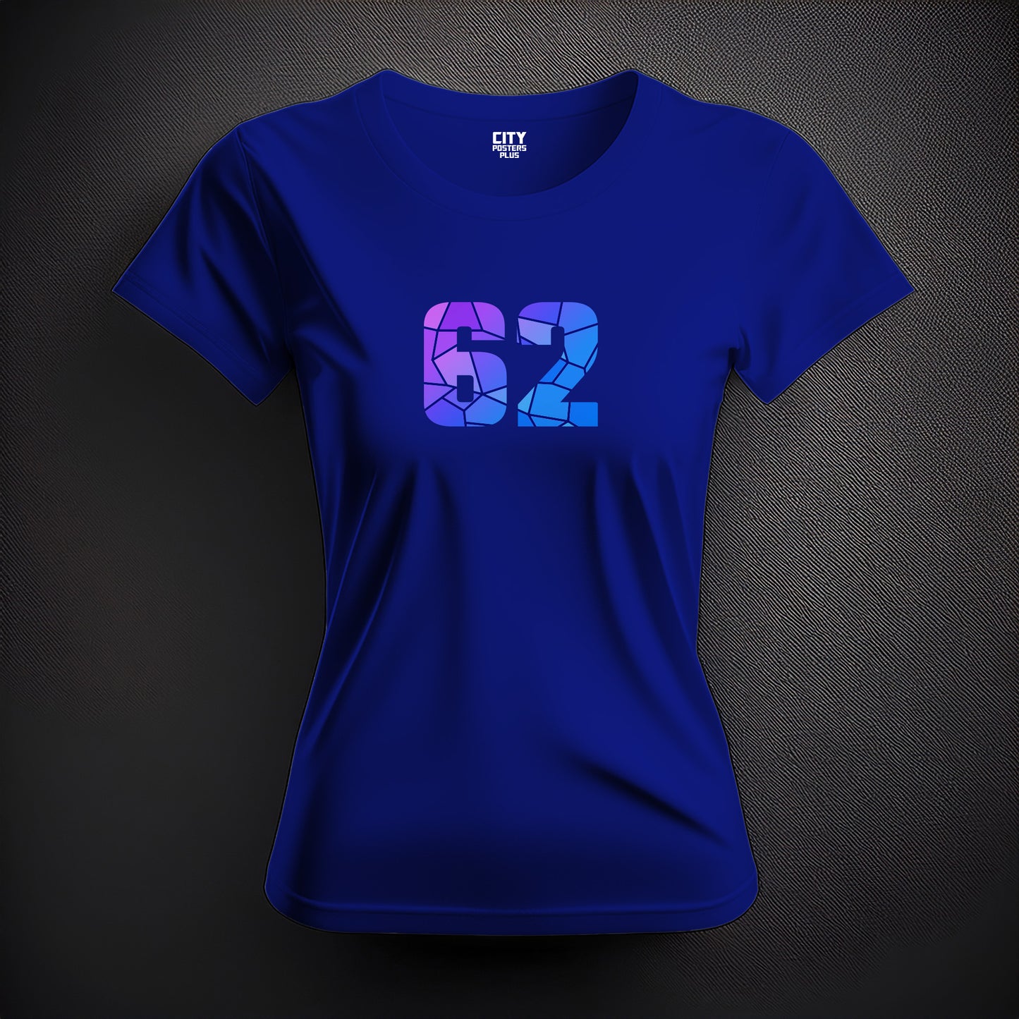 62 Number Women T-Shirt (Royal Blue)