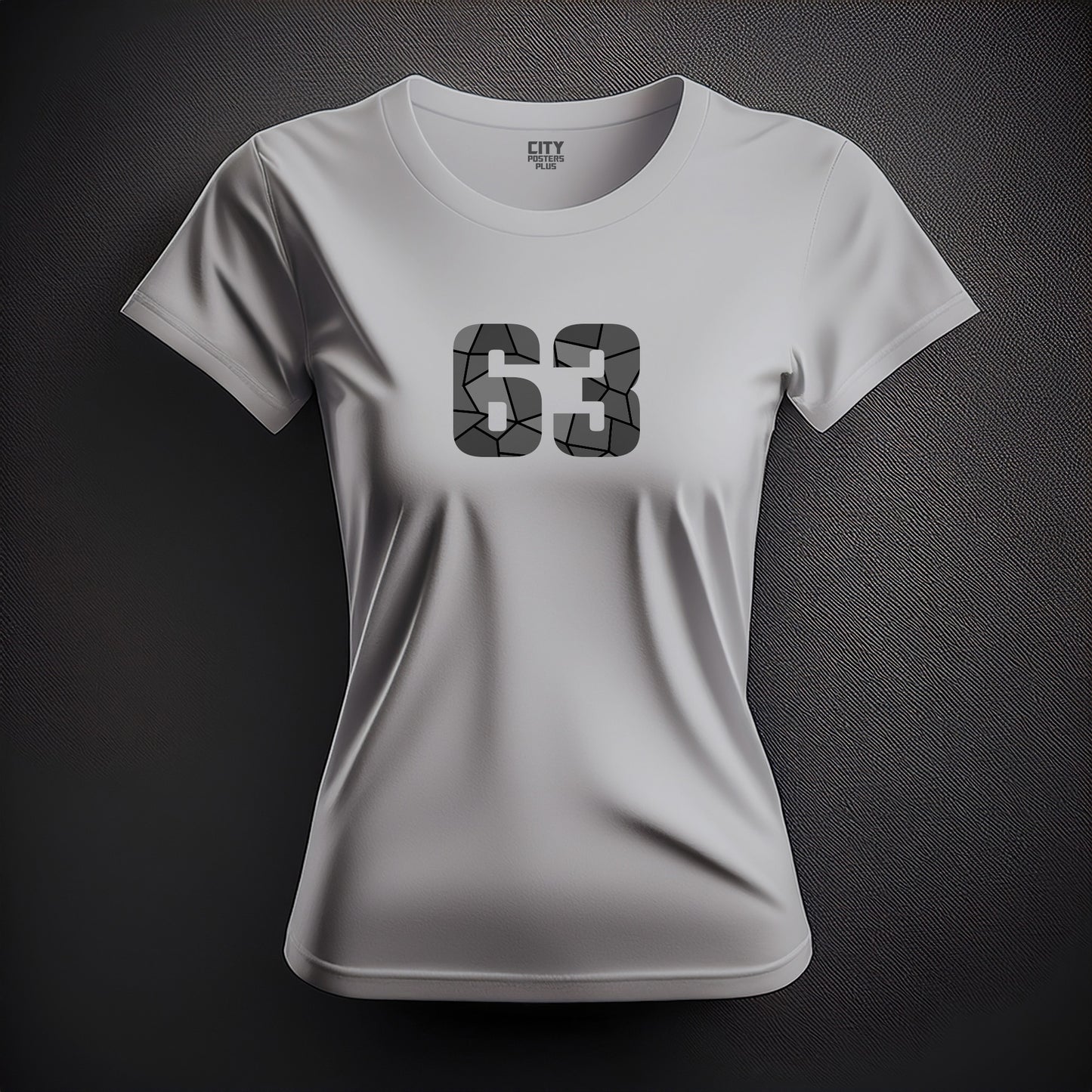 63 Number Women T-Shirt (Melange Grey)