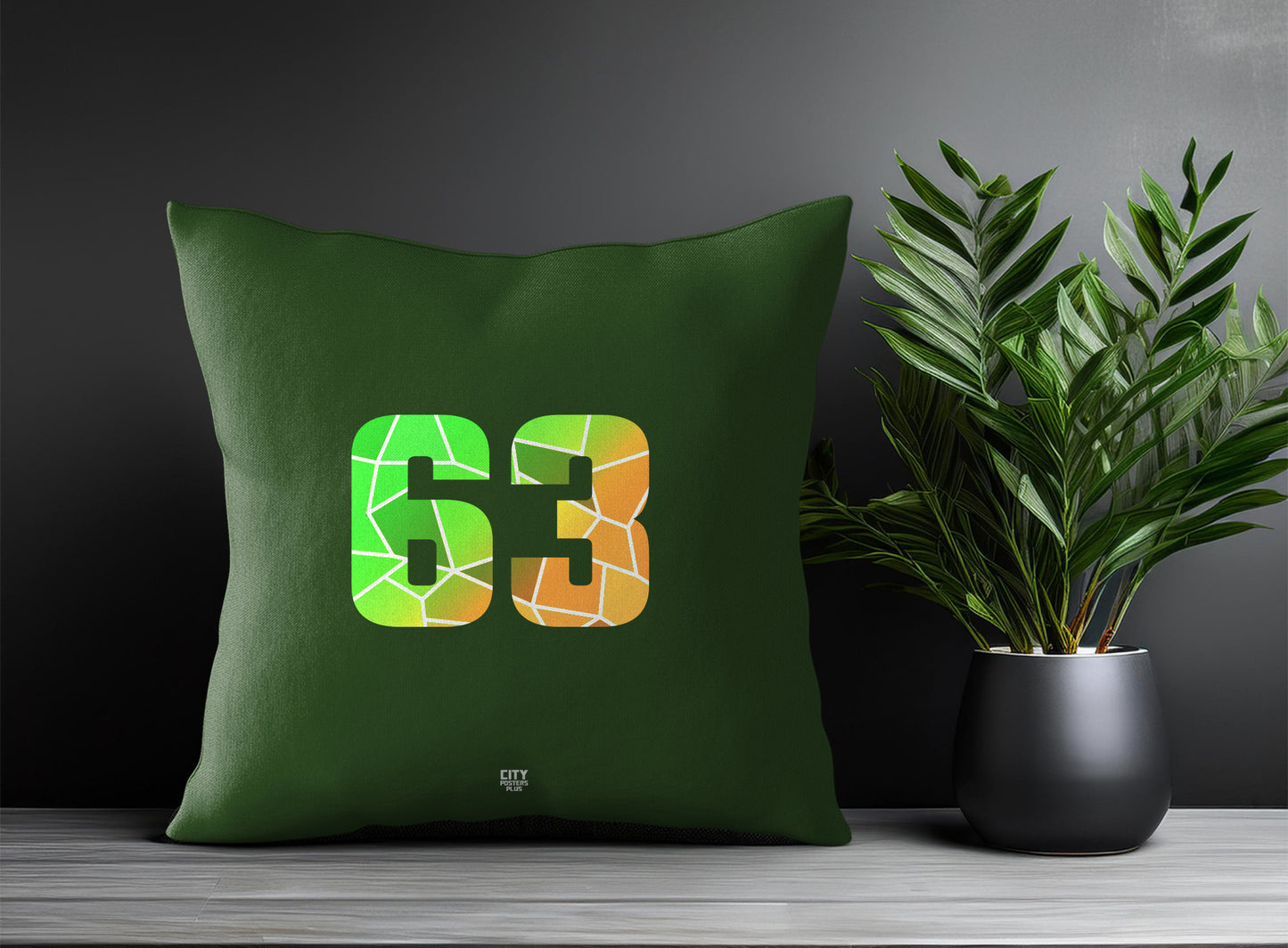 Print Deliver Plus 63 Number Square & Rectangle Pillow Cases | Modern Numeric Throw Pillow Covers 
