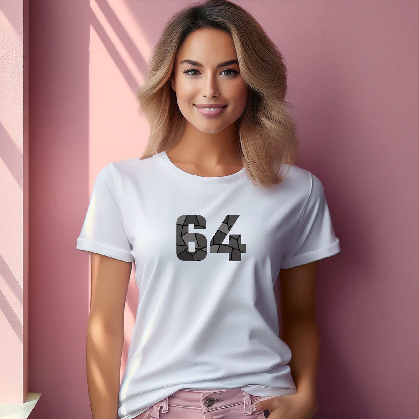 64 Number Women T-Shirt (White)