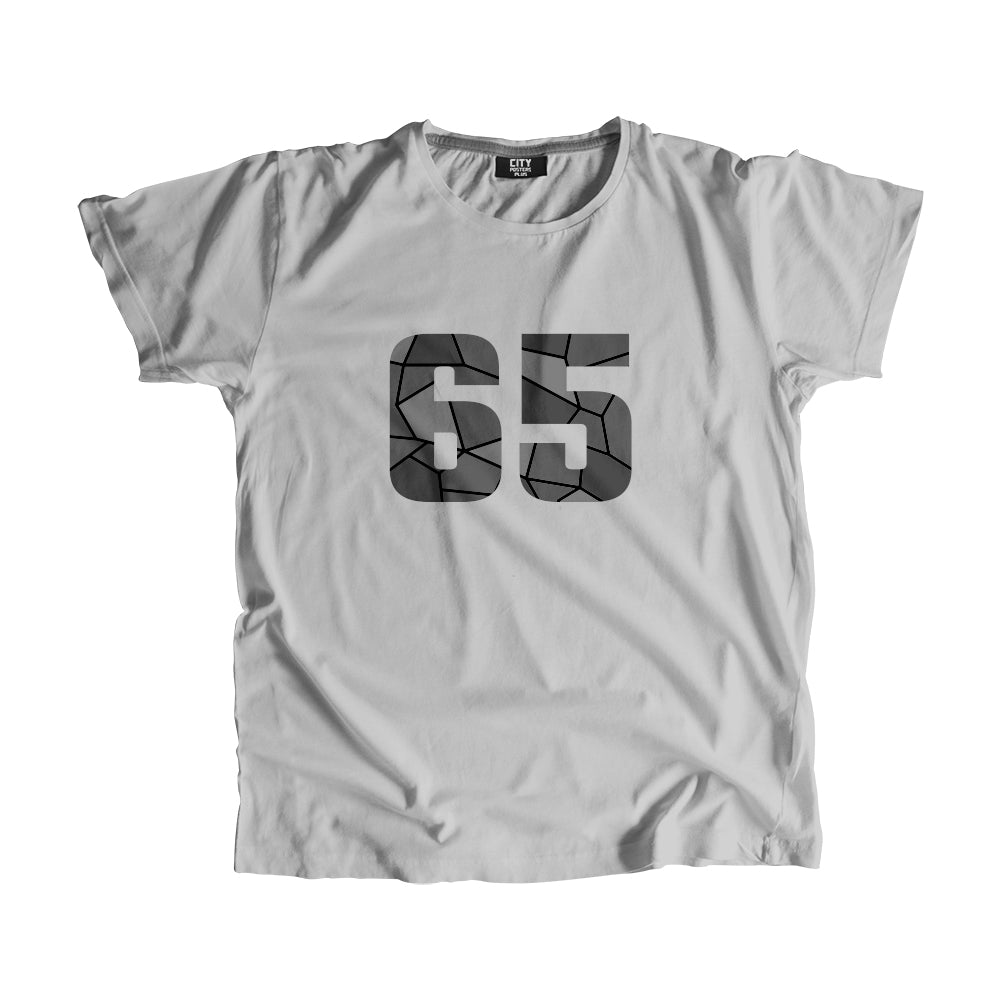65 Number Men Unisex T-Shirt (Melange Grey)