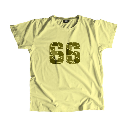 66 Number Men Unisex T-Shirt (Butter Yellow)