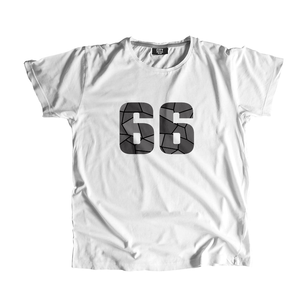 66 Number Men Unisex T-Shirt (White)