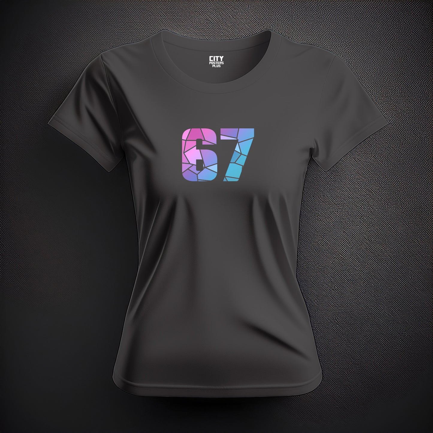 67 Number Women T-Shirt (Charcoal Grey)