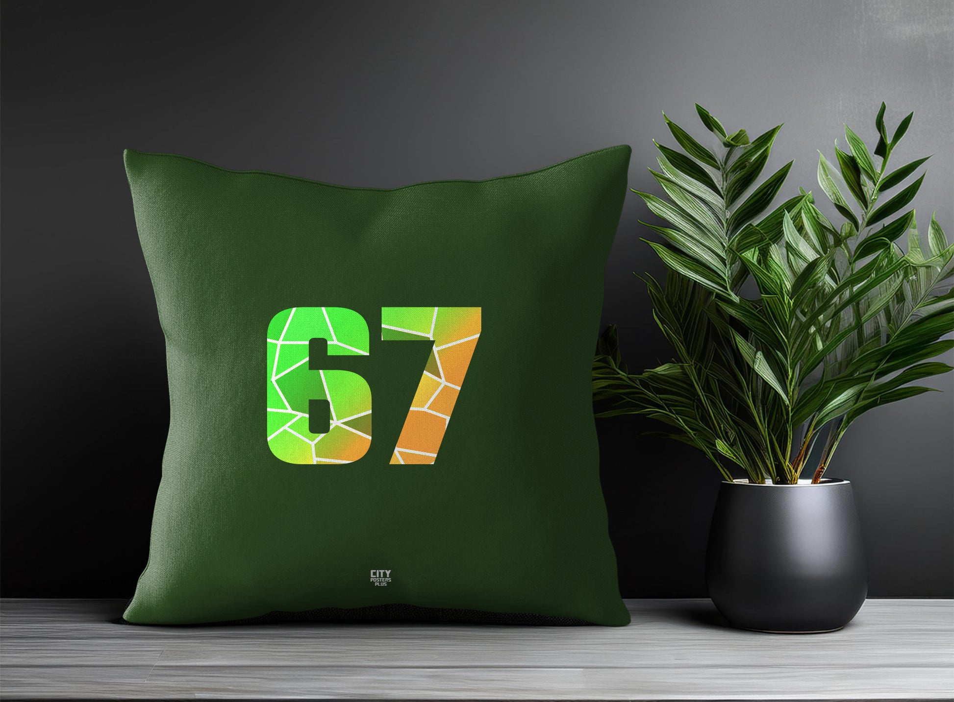 Print Deliver Plus 67 Number Square & Rectangle Pillow Cases | Modern Numeric Throw Pillow Covers 