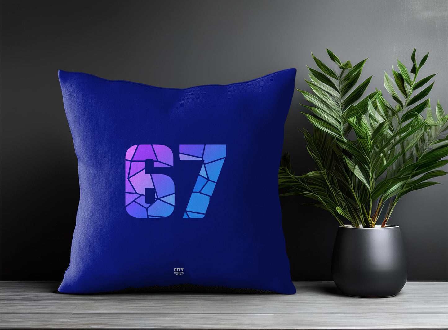 Print Deliver Plus 67 Number Square & Rectangle Pillow Cases | Modern Numeric Throw Pillow Covers 
