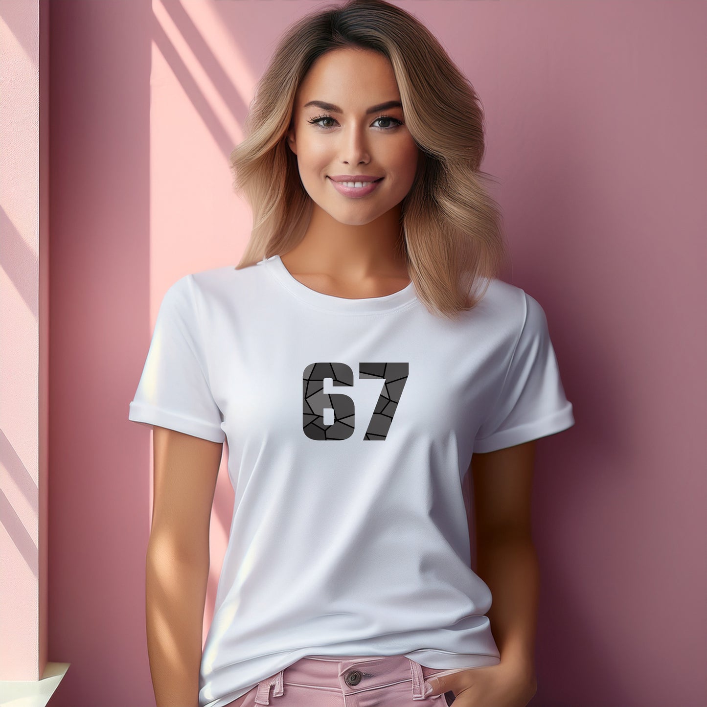 67 Number Women T-Shirt (White)
