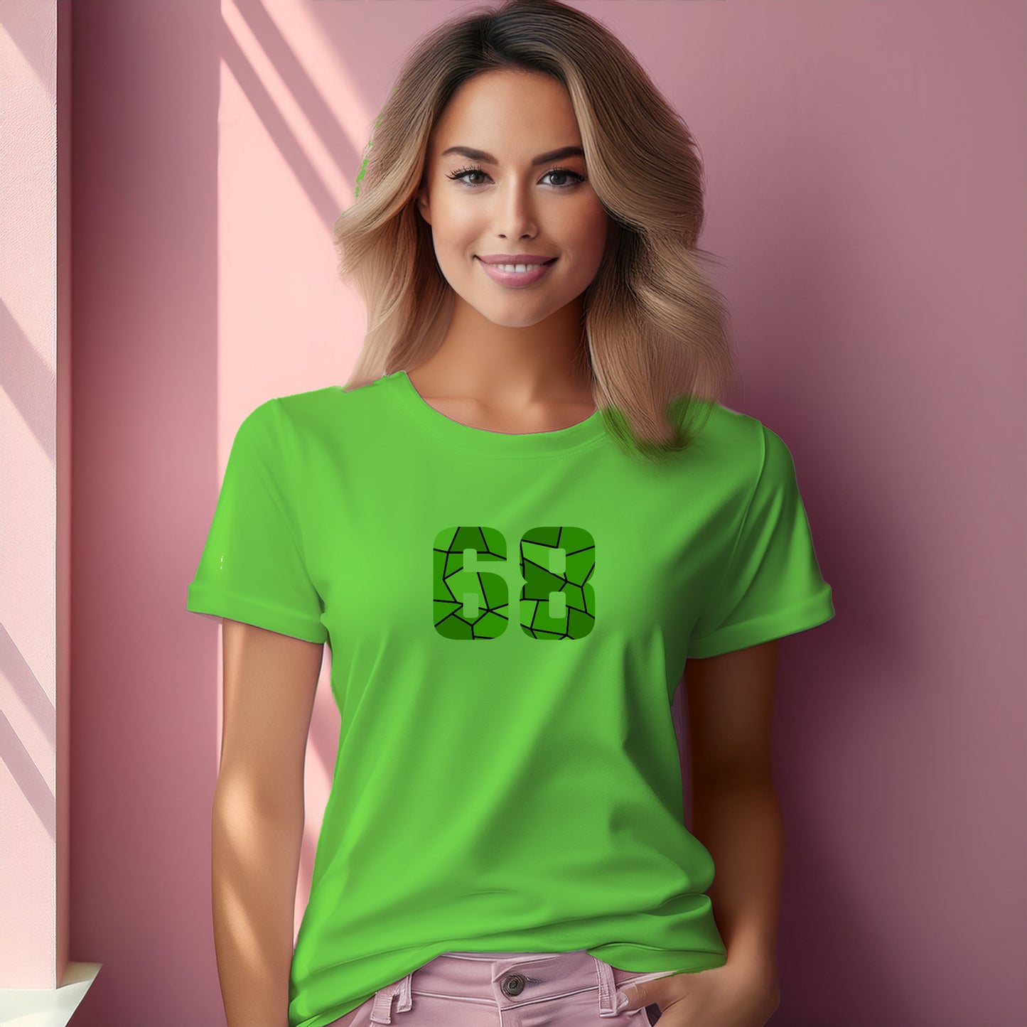 68 Number Women T-Shirt (Liril Green)
