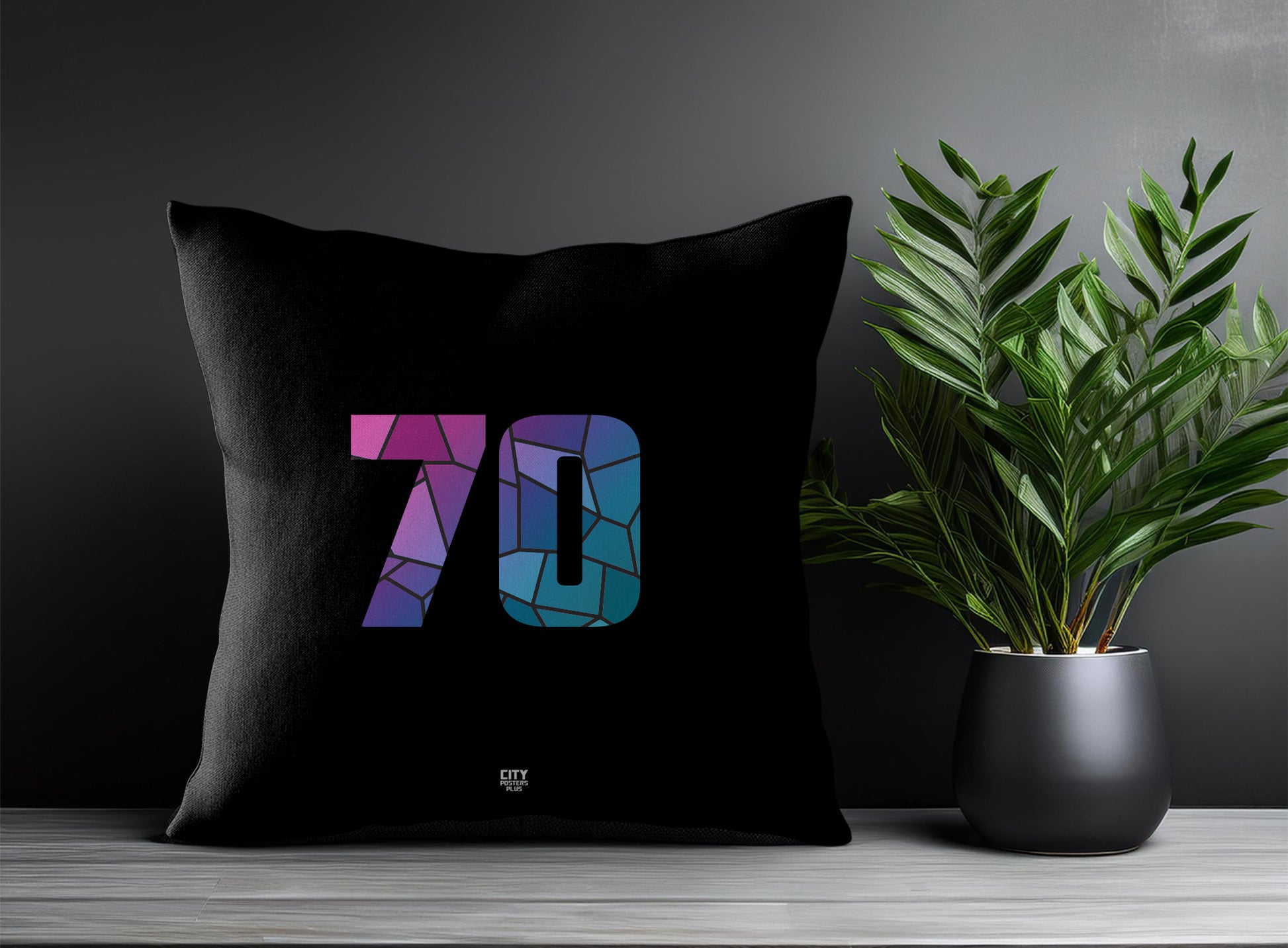 Print Deliver Plus 70 Number Square & Rectangle Pillow Cases | Modern Numeric Throw Pillow Covers 