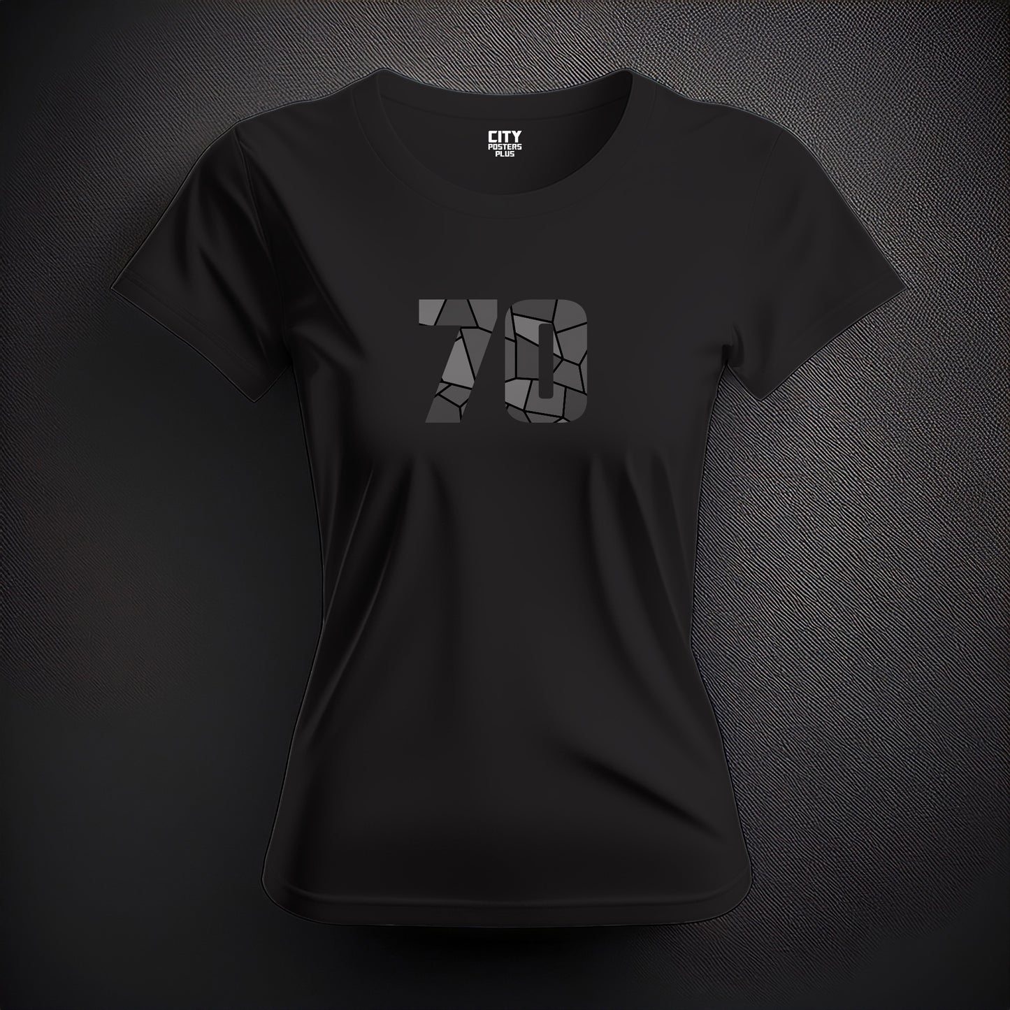 70 Number Women T-Shirt (Black)