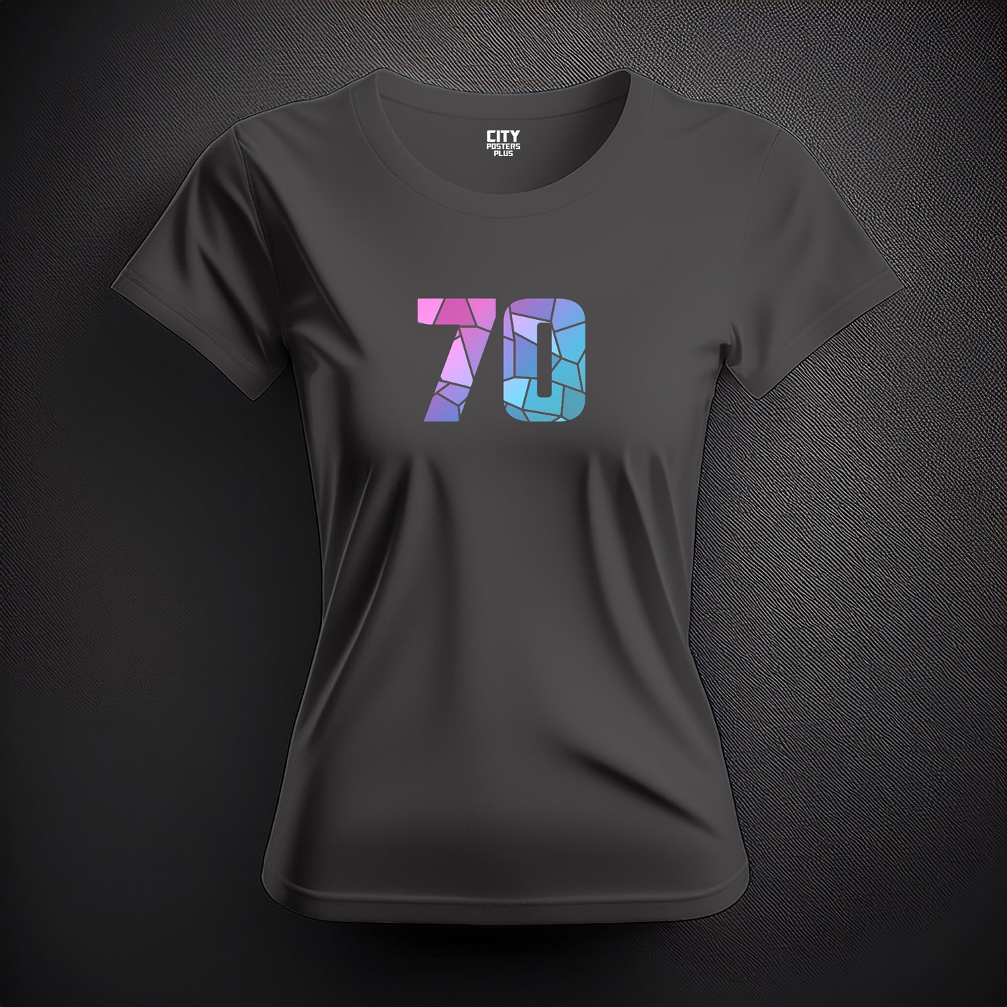 70 Number Women T-Shirt (Charcoal Grey)