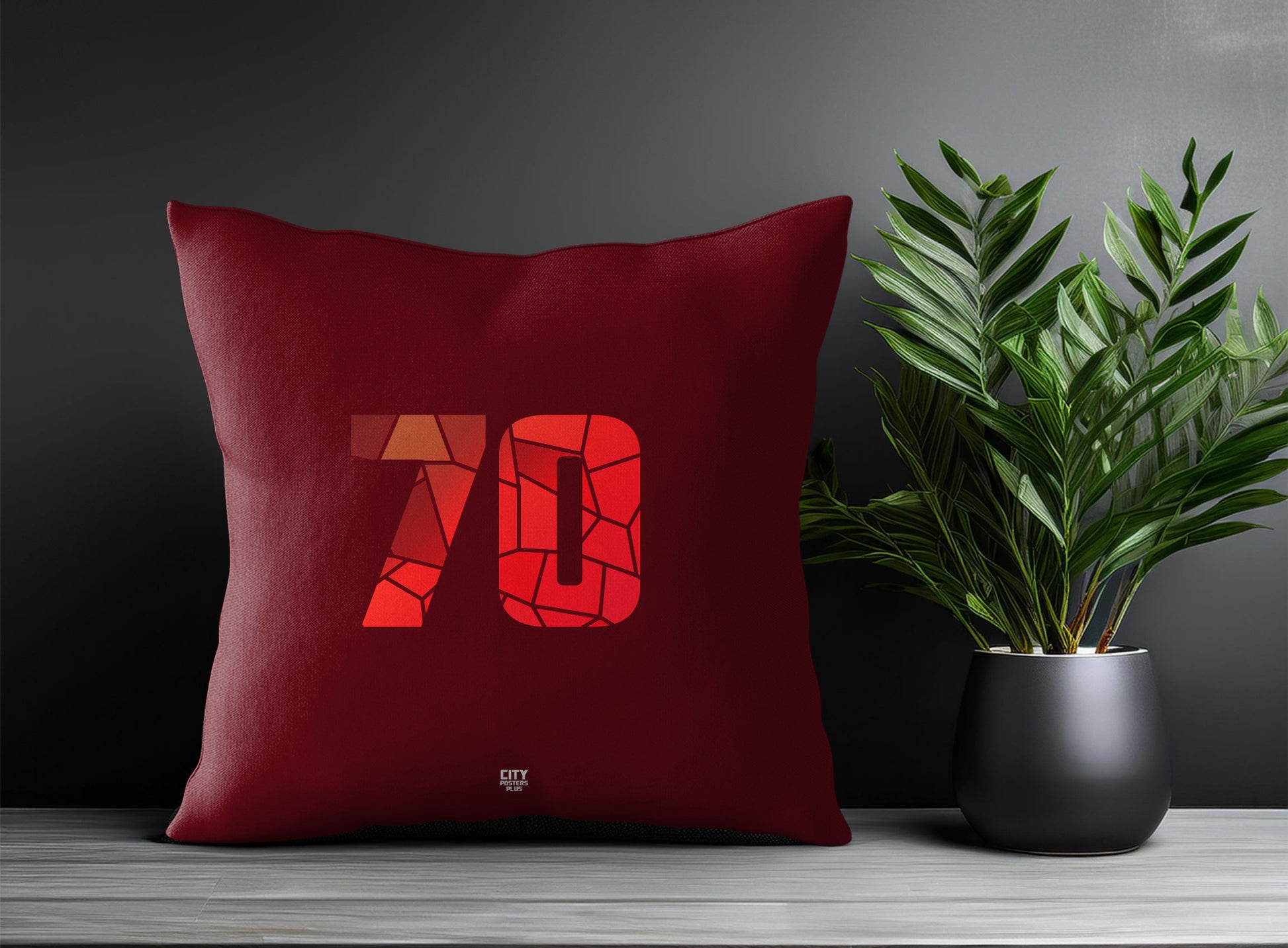 Print Deliver Plus 70 Number Square & Rectangle Pillow Cases | Modern Numeric Throw Pillow Covers 