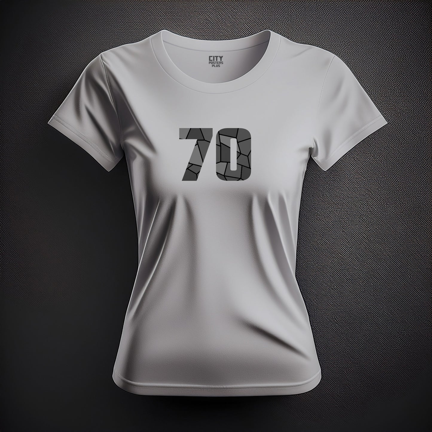 70 Number Women T-Shirt (Melange Grey)
