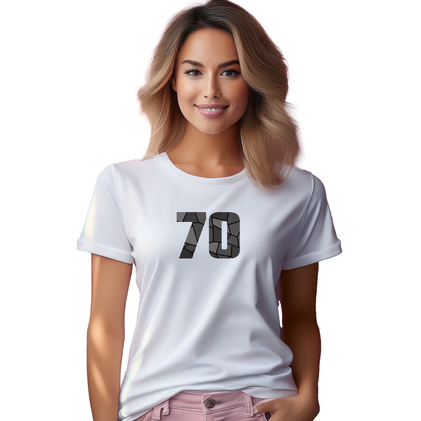 70 Number Women T-Shirt (White)