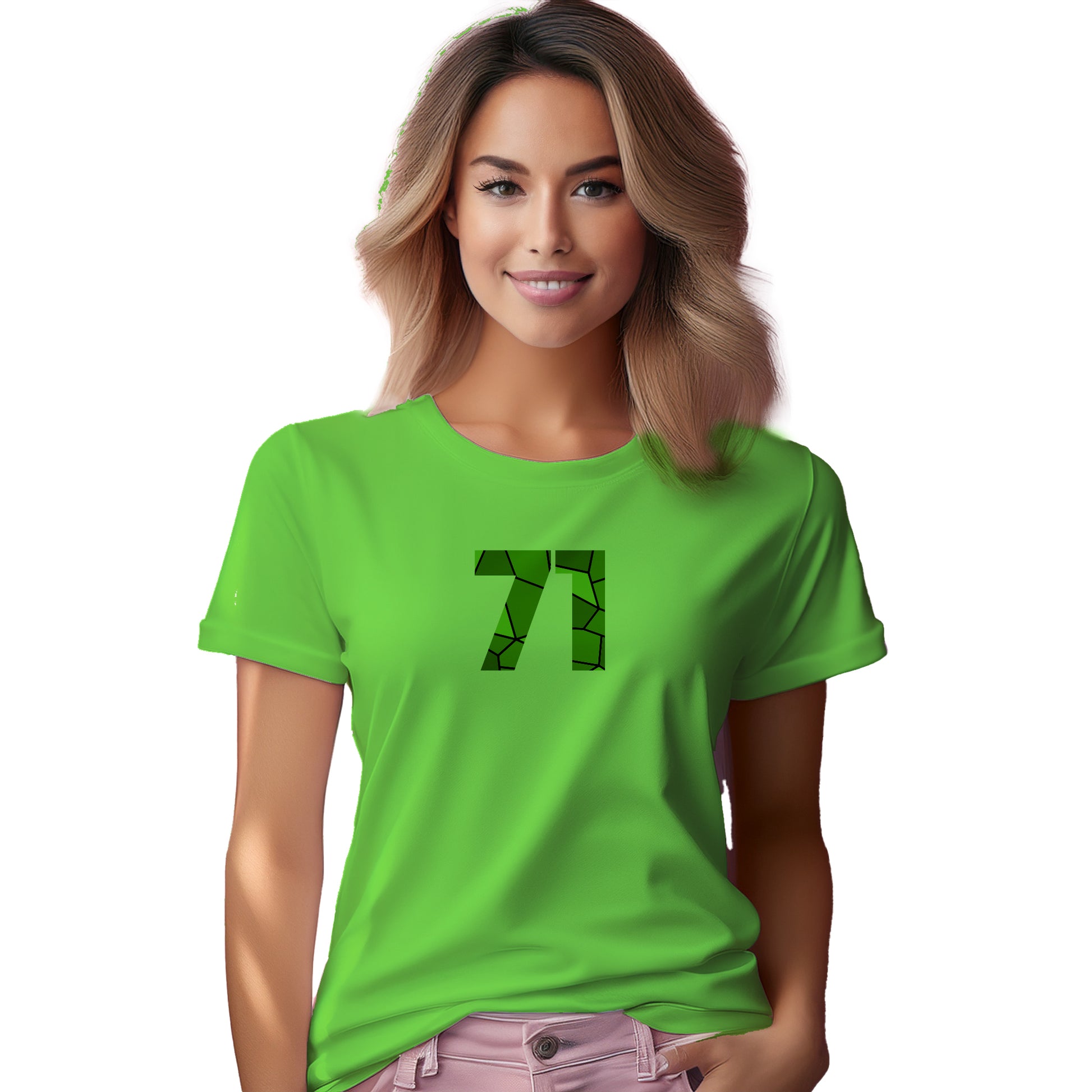 71 Number Women T-Shirt (Liril Green)