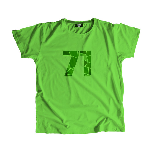 71 Number Men Unisex T-Shirt (Liril Green)