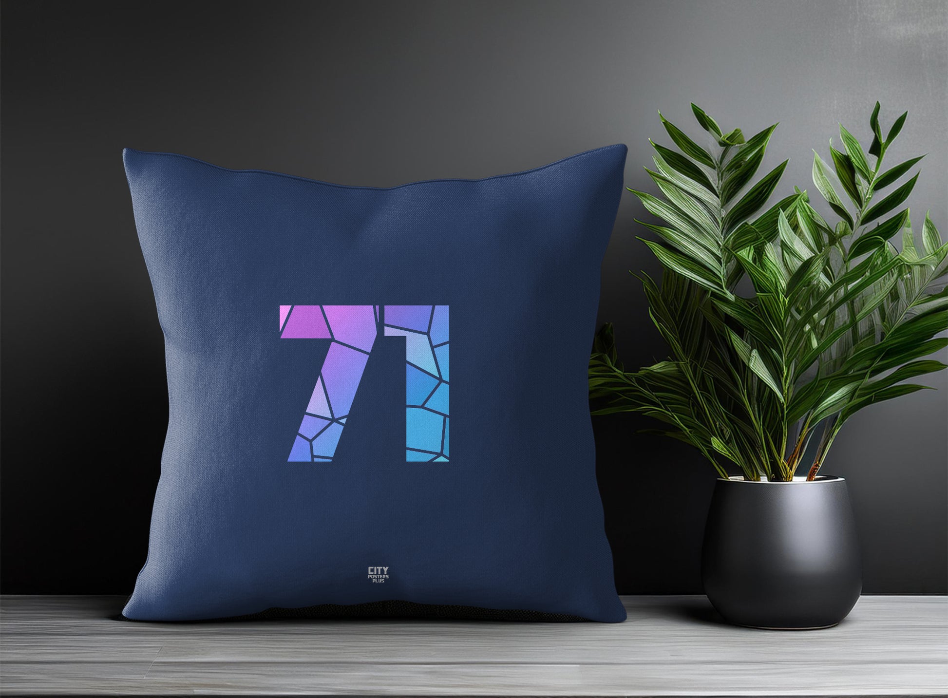 Print Deliver Plus 71 Number Square & Rectangle Pillow Cases | Modern Numeric Throw Pillow Covers 