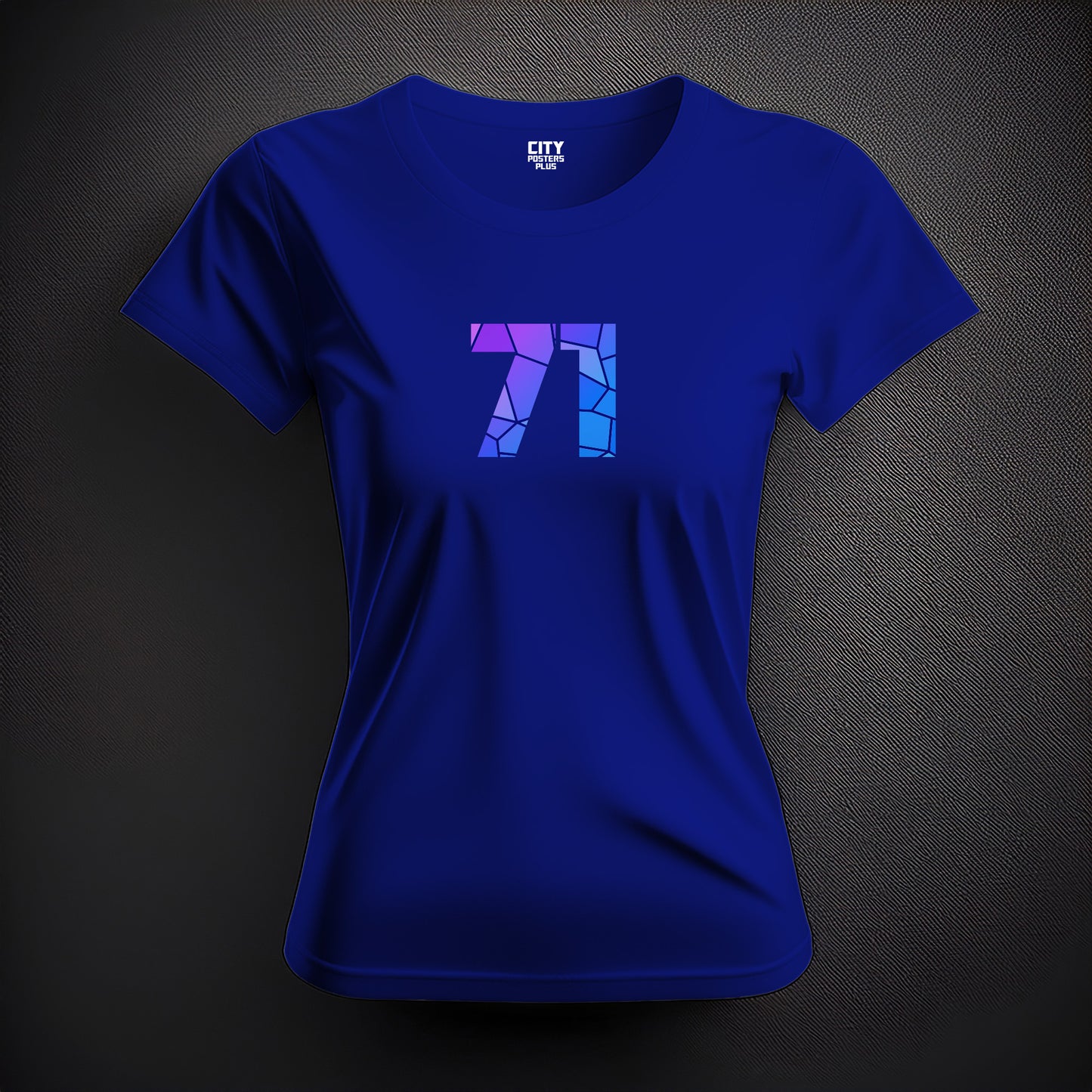 71 Number Women T-Shirt (Royal Blue)