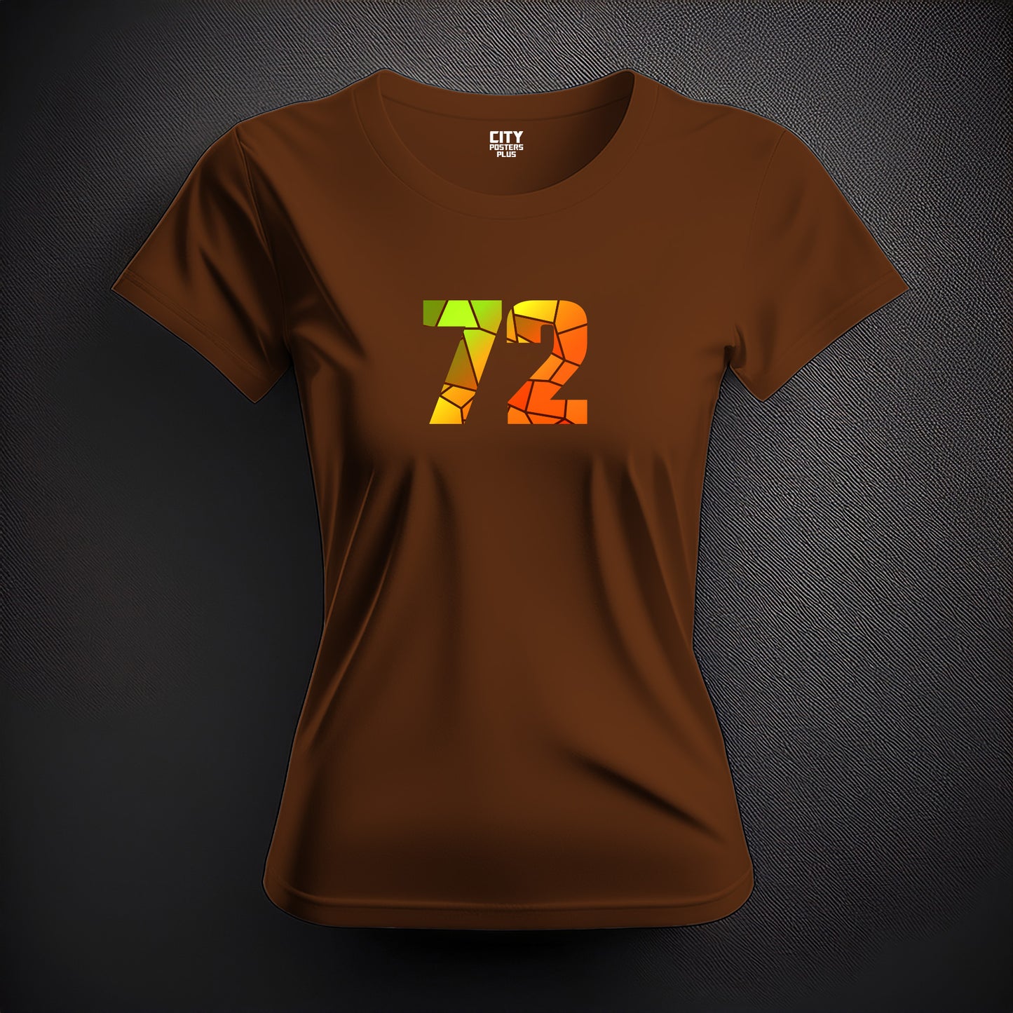 72 Number Women T-Shirt (Brown)