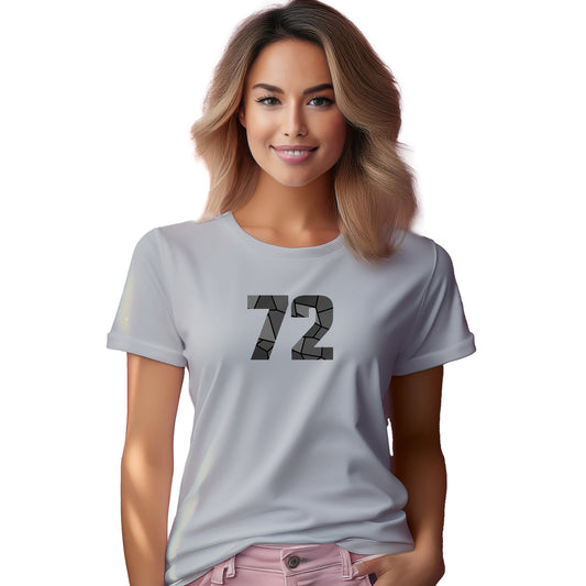 72 Number Women T-Shirt (Melange Grey)