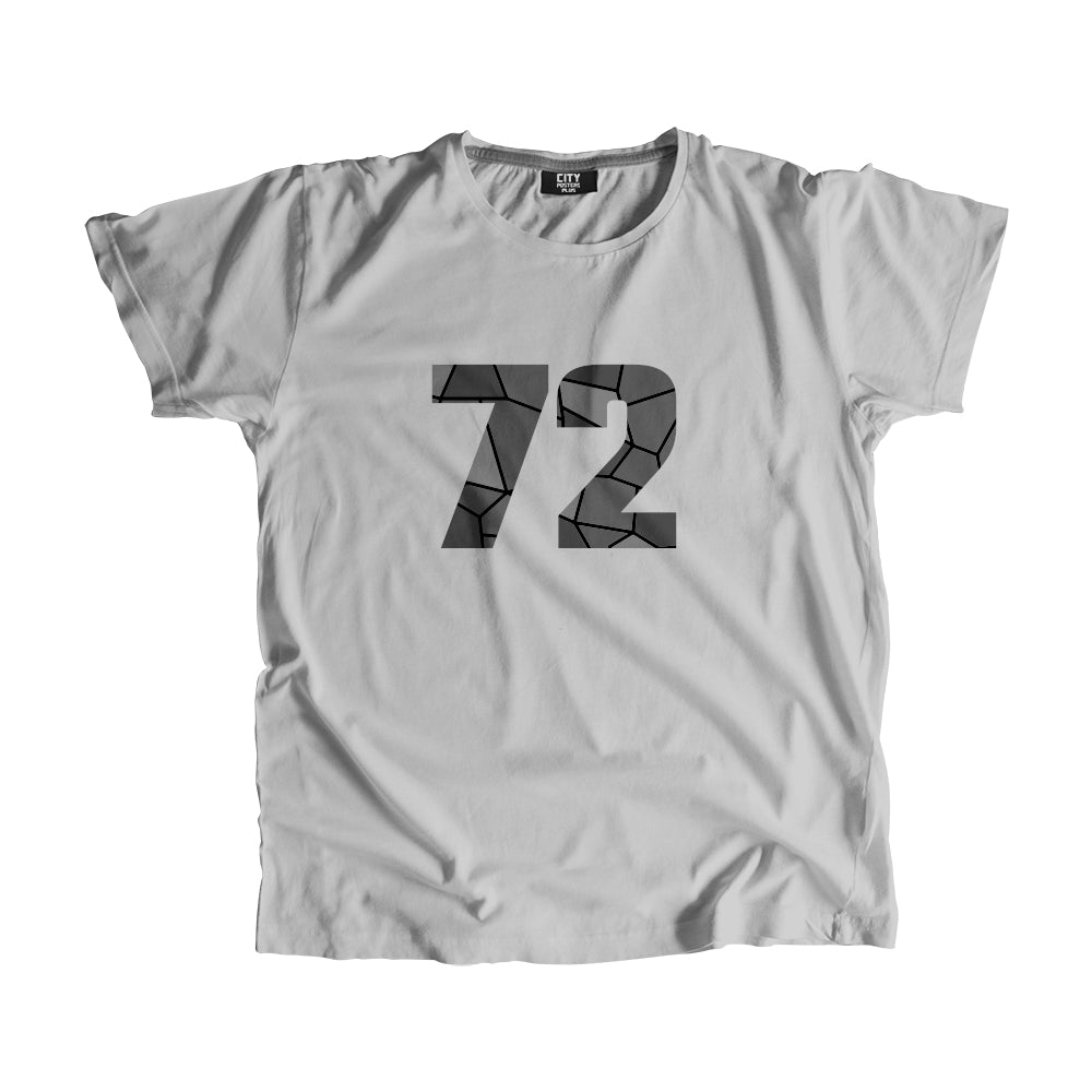 72 Number Men Unisex T-Shirt (Melange Grey)