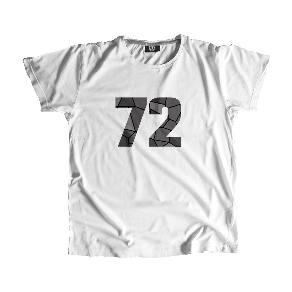 72 Number Men Unisex T-Shirt (White)
