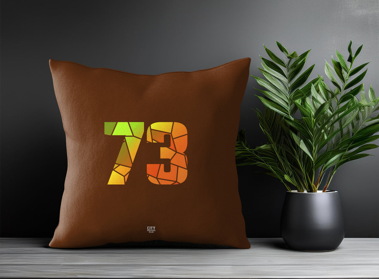 Print Deliver Plus 73 Number Square & Rectangle Pillow Cases | Modern Numeric Throw Pillow Covers 