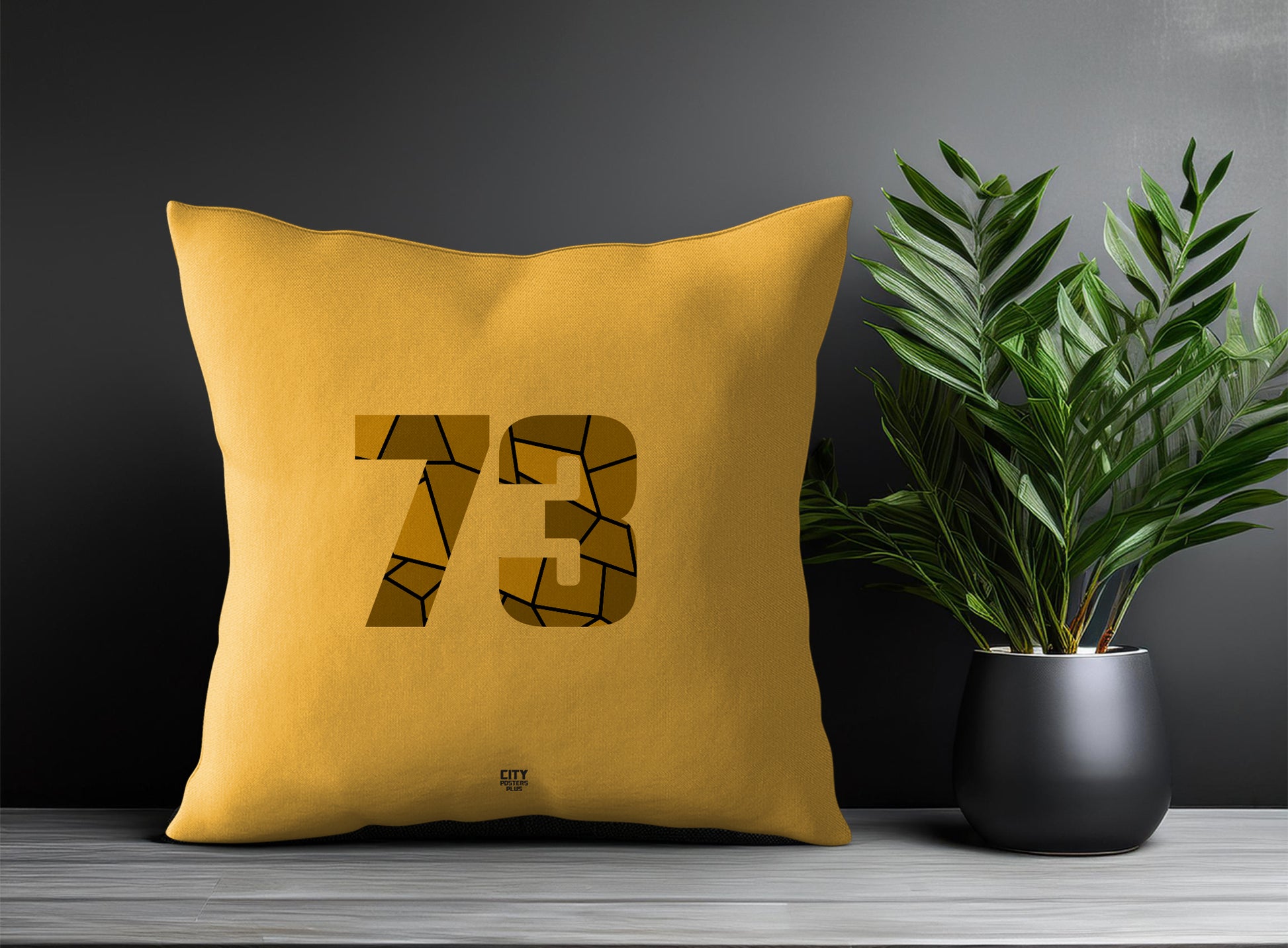 Print Deliver Plus 73 Number Square & Rectangle Pillow Cases | Modern Numeric Throw Pillow Covers 