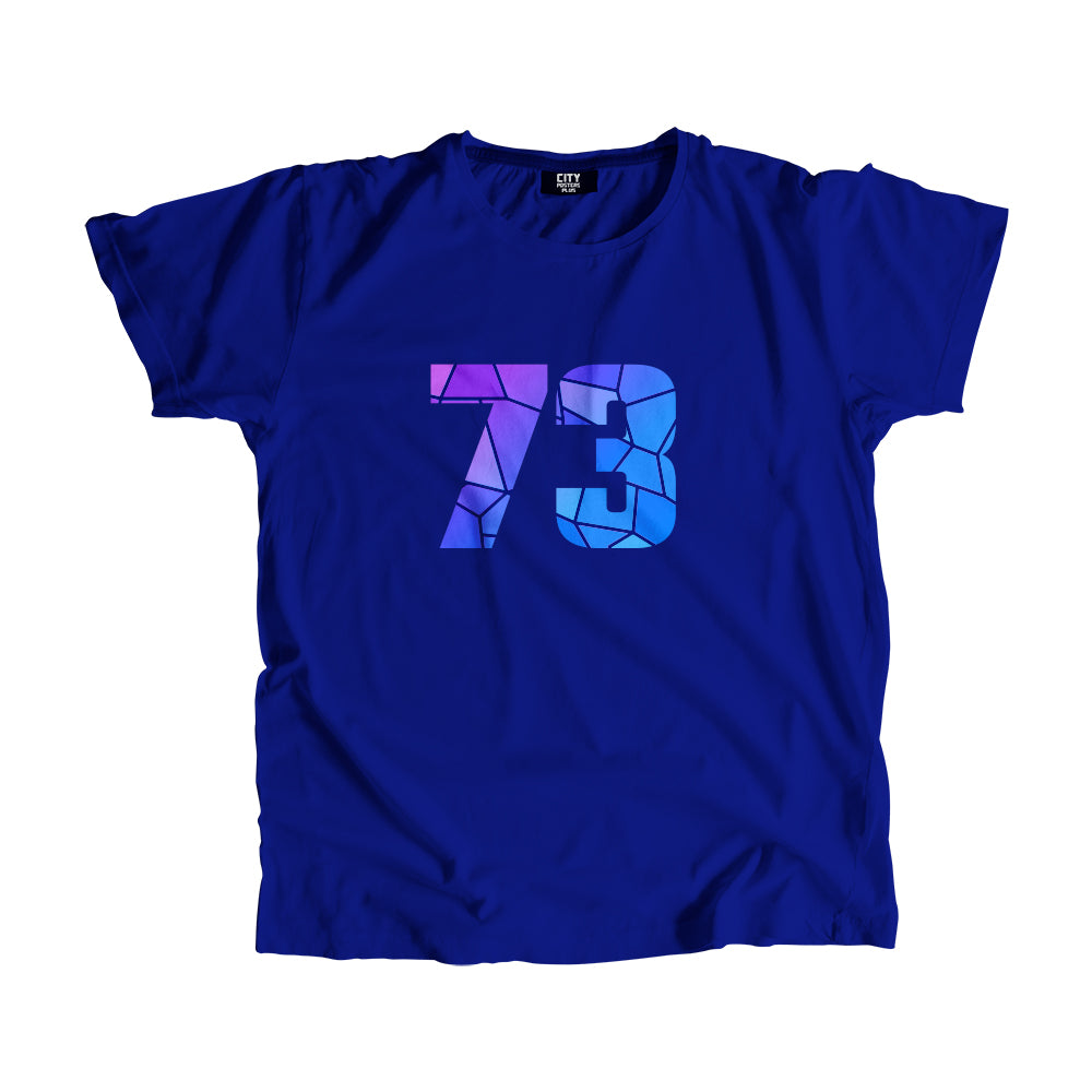 73 Number Men Unisex T-Shirt (Royal Blue)