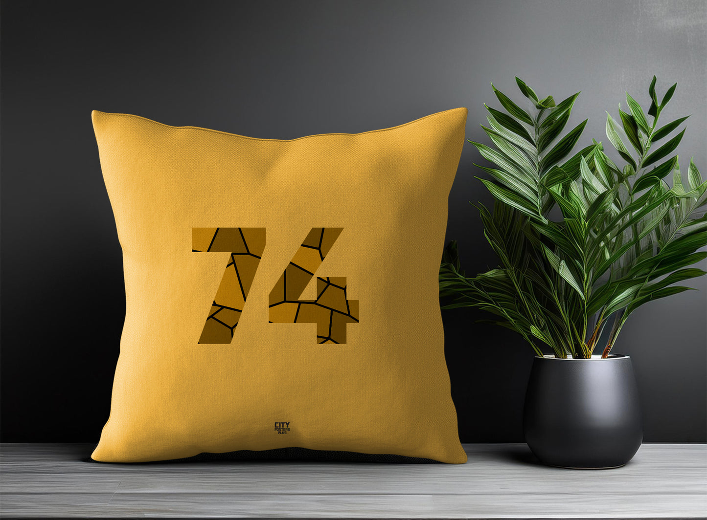 Print Deliver Plus 74 Number Square & Rectangle Pillow Cases | Modern Numeric Throw Pillow Covers 