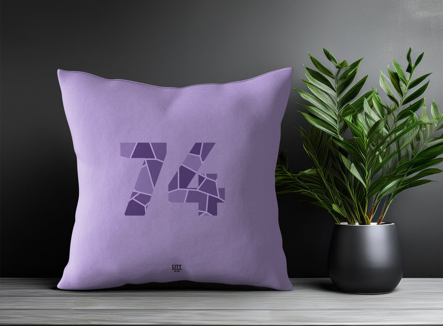Print Deliver Plus 74 Number Square & Rectangle Pillow Cases | Modern Numeric Throw Pillow Covers 