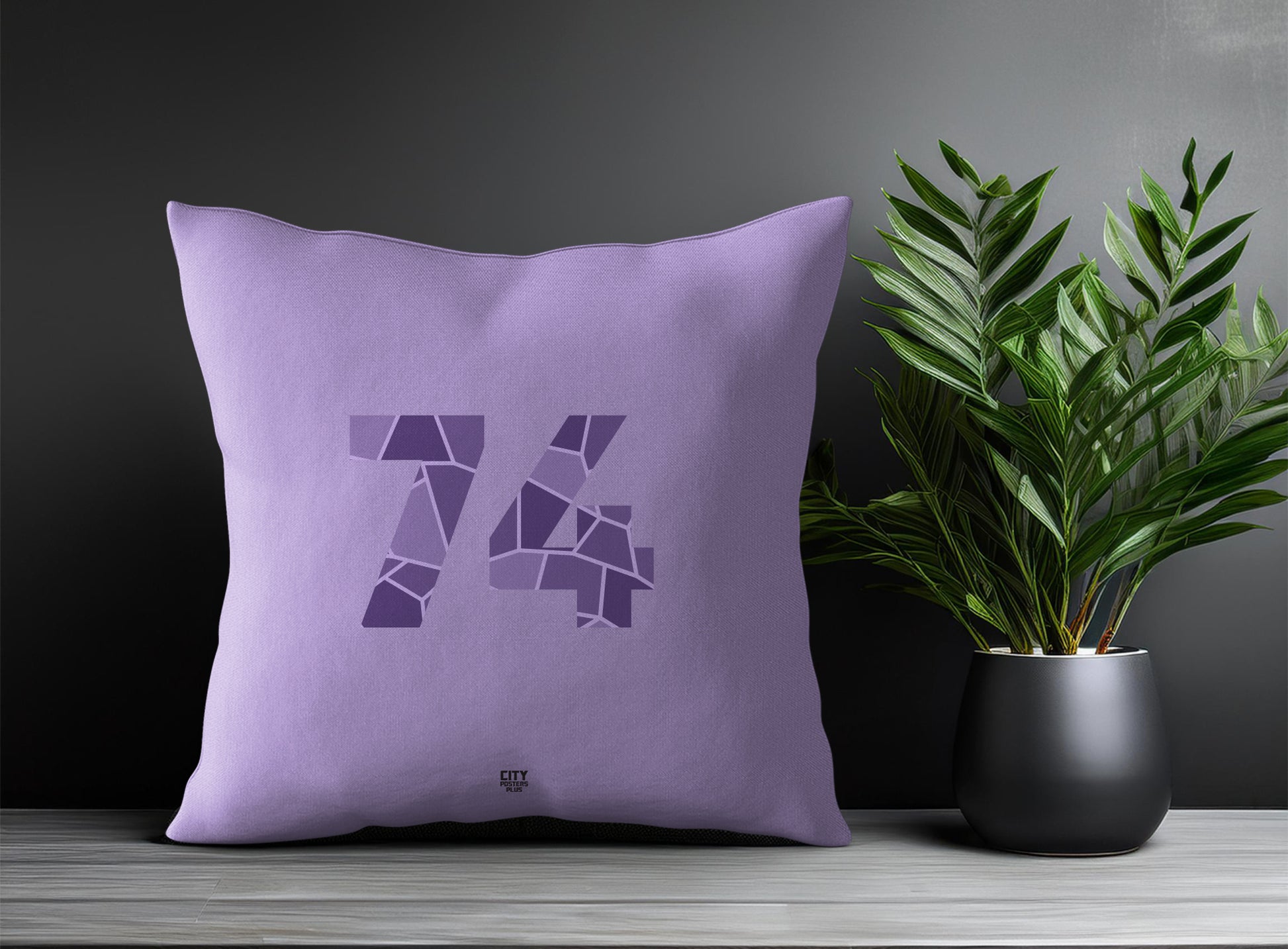 Print Deliver Plus 74 Number Square & Rectangle Pillow Cases | Modern Numeric Throw Pillow Covers 