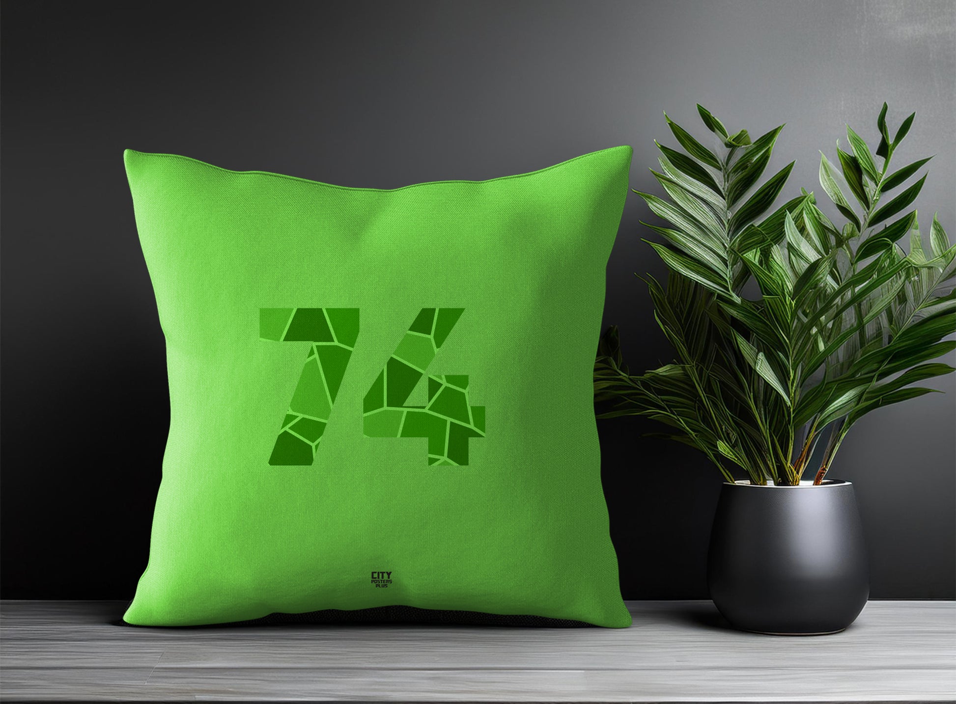 Print Deliver Plus 74 Number Square & Rectangle Pillow Cases | Modern Numeric Throw Pillow Covers 