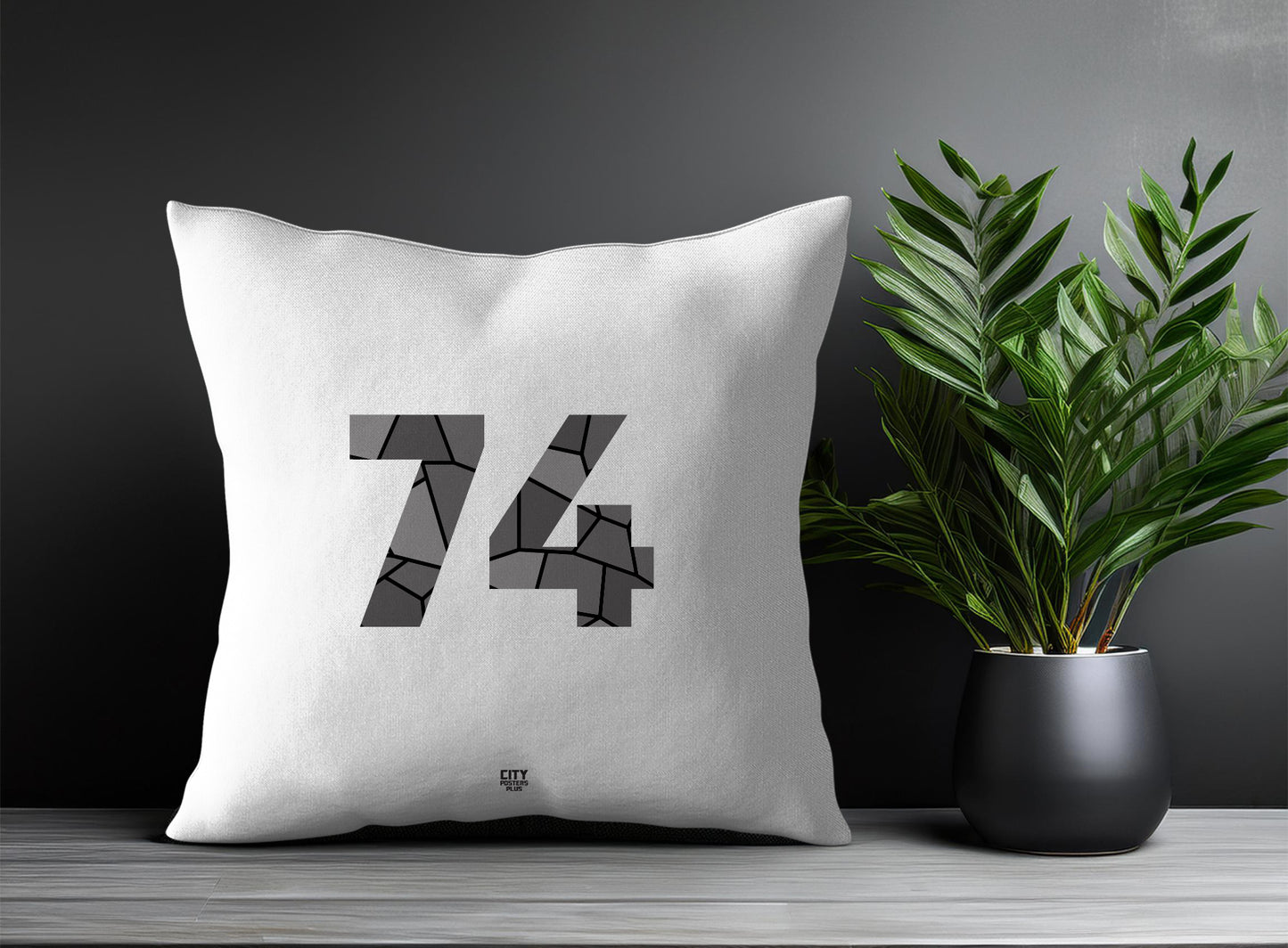Print Deliver Plus 74 Number Square & Rectangle Pillow Cases | Modern Numeric Throw Pillow Covers 