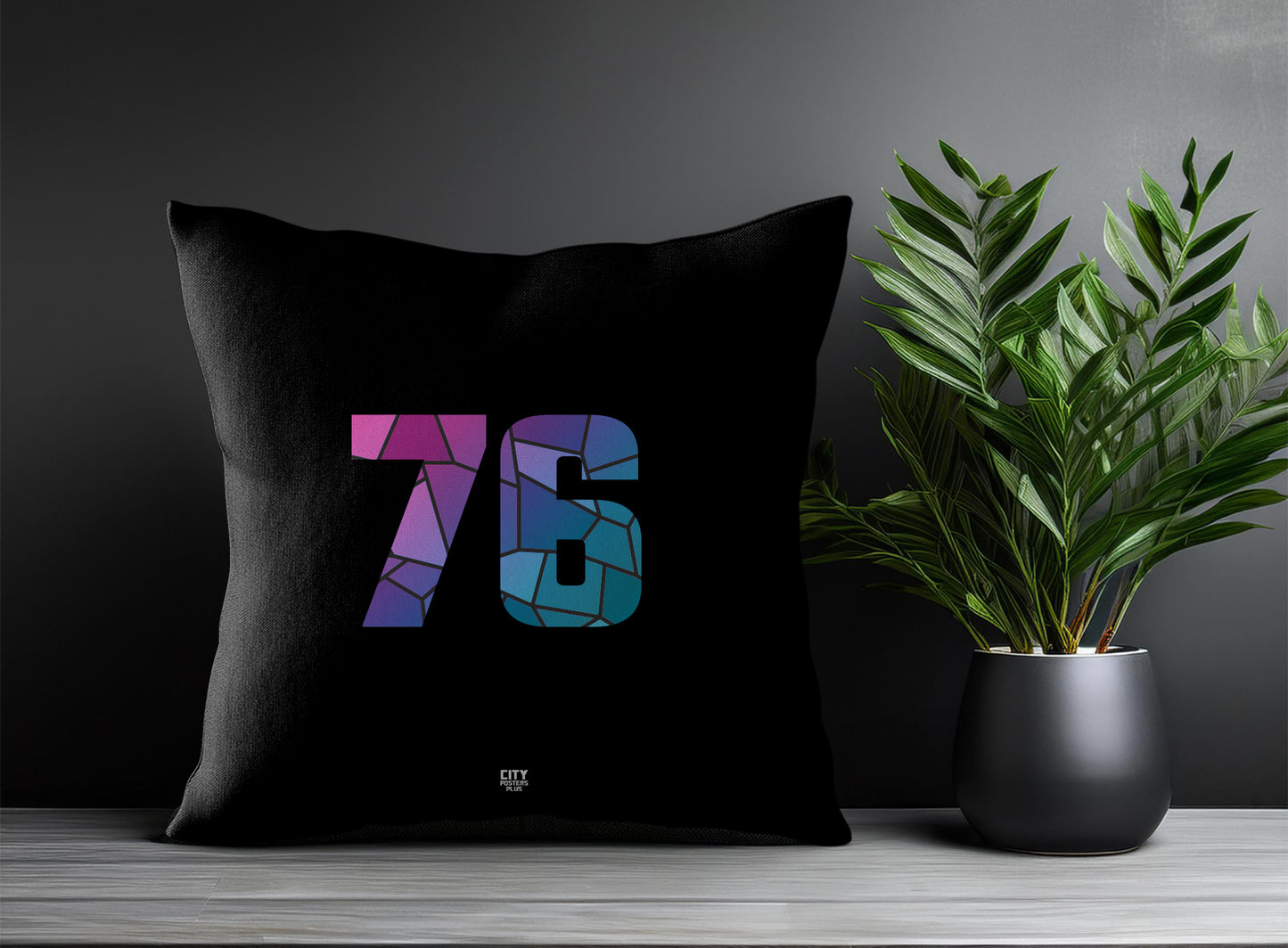 Print Deliver Plus 76 Number Square & Rectangle Pillow Cases | Modern Numeric Throw Pillow Covers 