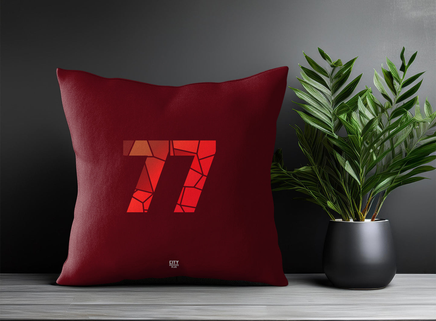 Print Deliver Plus 77 Number Square & Rectangle Pillow Cases | Modern Numeric Throw Pillow Covers 