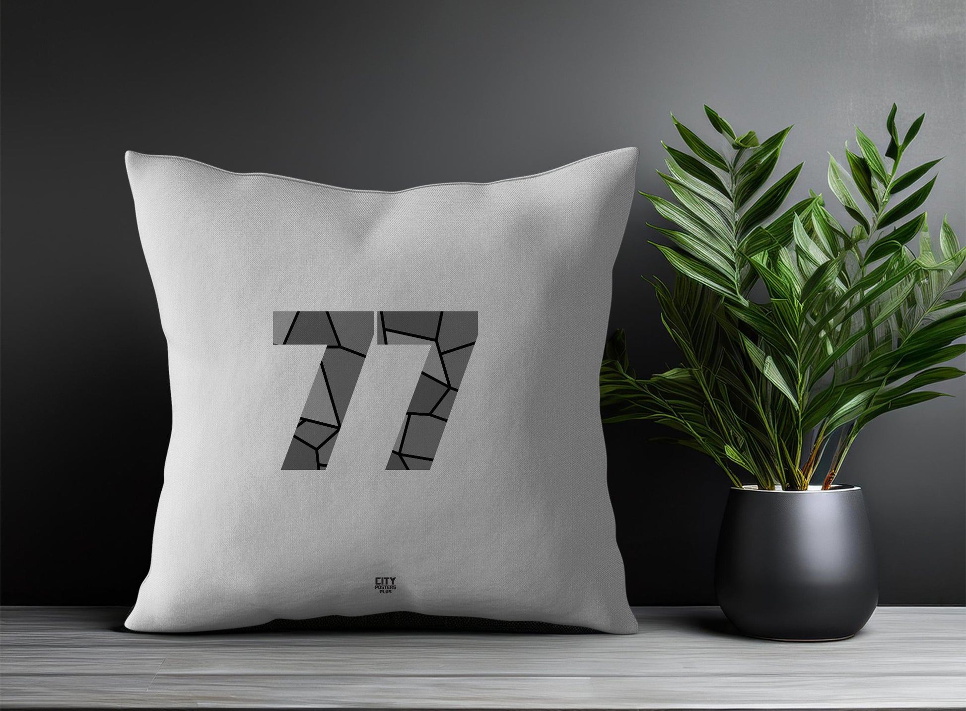 Print Deliver Plus 77 Number Square & Rectangle Pillow Cases | Modern Numeric Throw Pillow Covers 