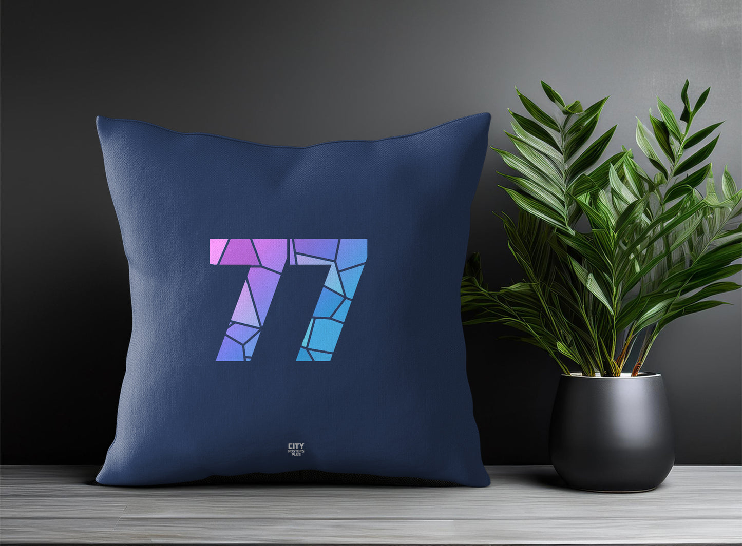 Print Deliver Plus 77 Number Square & Rectangle Pillow Cases | Modern Numeric Throw Pillow Covers 