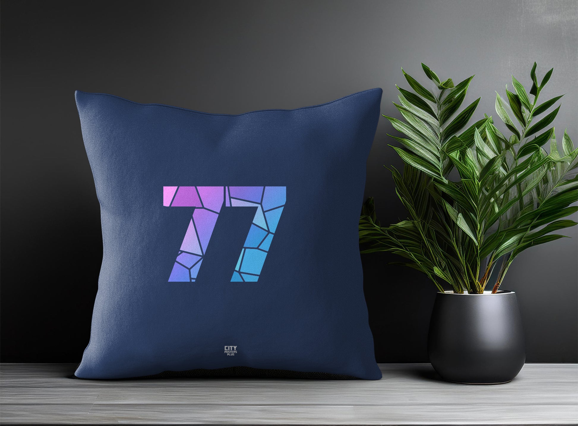 Print Deliver Plus 77 Number Square & Rectangle Pillow Cases | Modern Numeric Throw Pillow Covers 