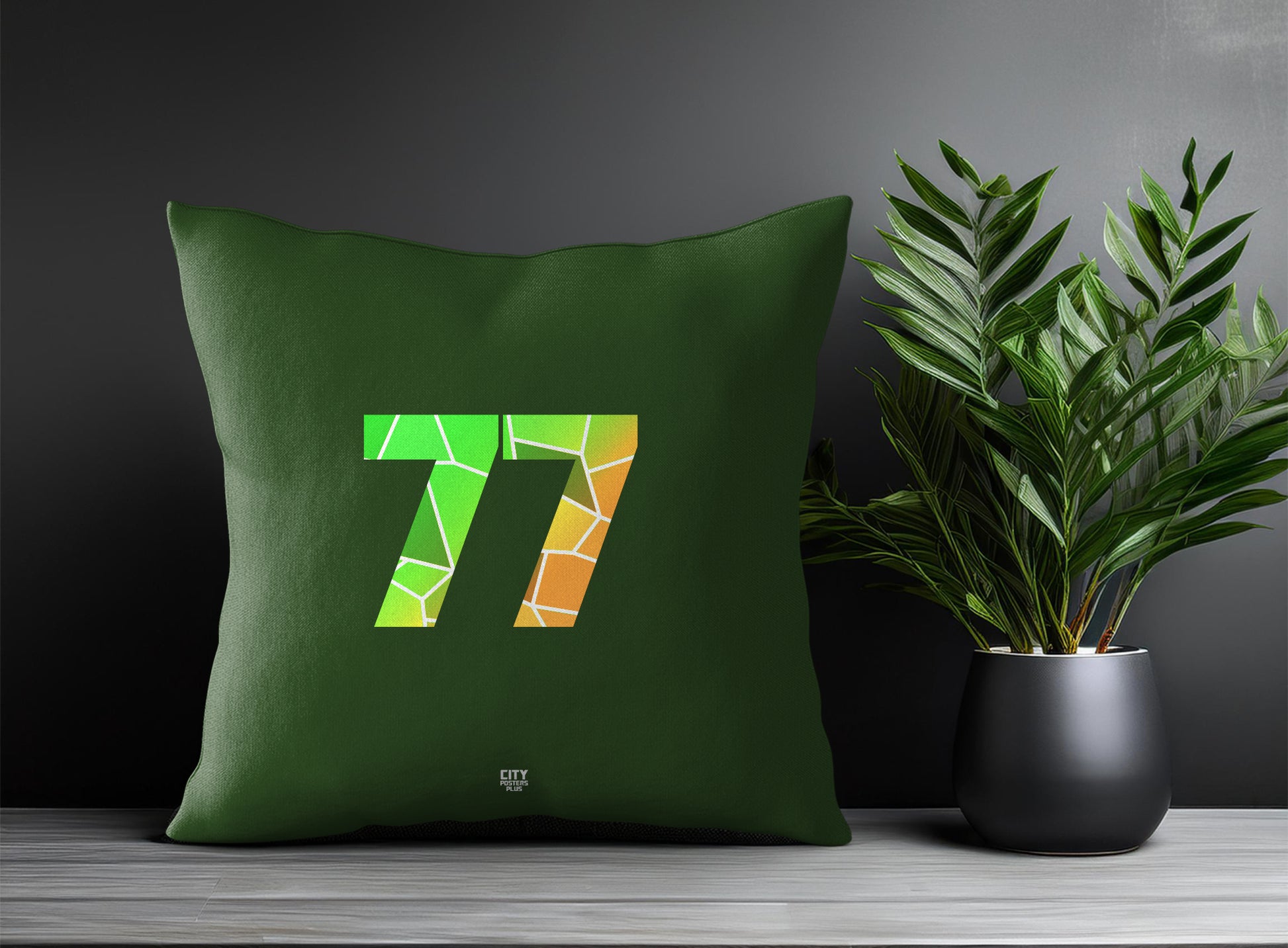 Print Deliver Plus 77 Number Square & Rectangle Pillow Cases | Modern Numeric Throw Pillow Covers 