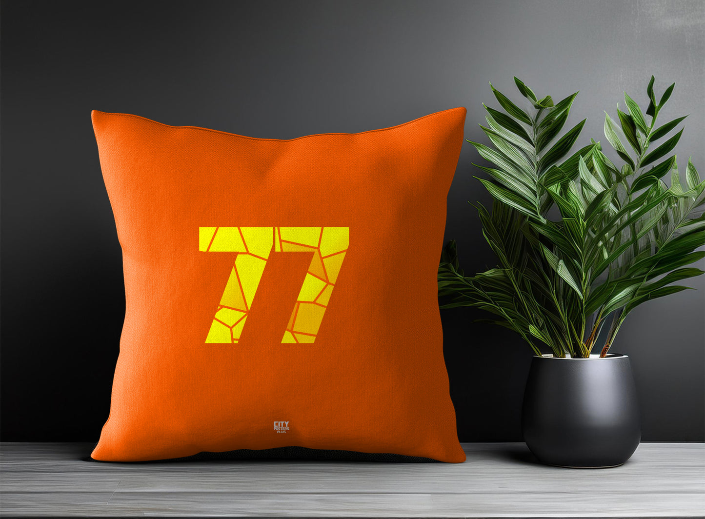 Print Deliver Plus 77 Number Square & Rectangle Pillow Cases | Modern Numeric Throw Pillow Covers 