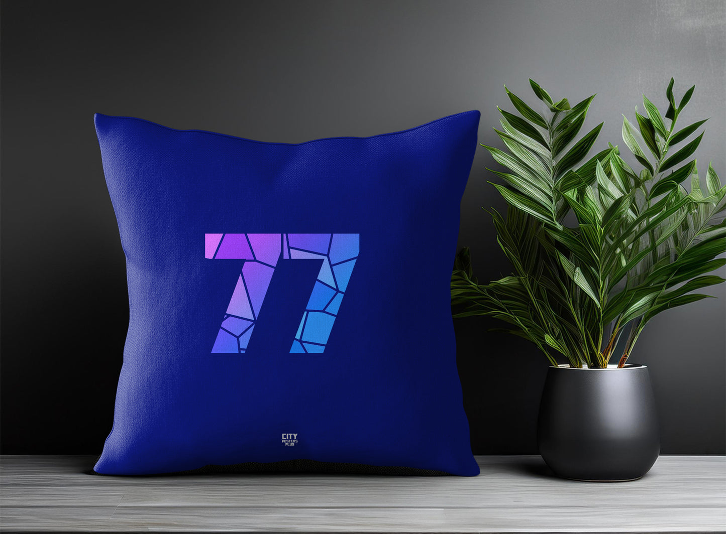 Print Deliver Plus 77 Number Square & Rectangle Pillow Cases | Modern Numeric Throw Pillow Covers 