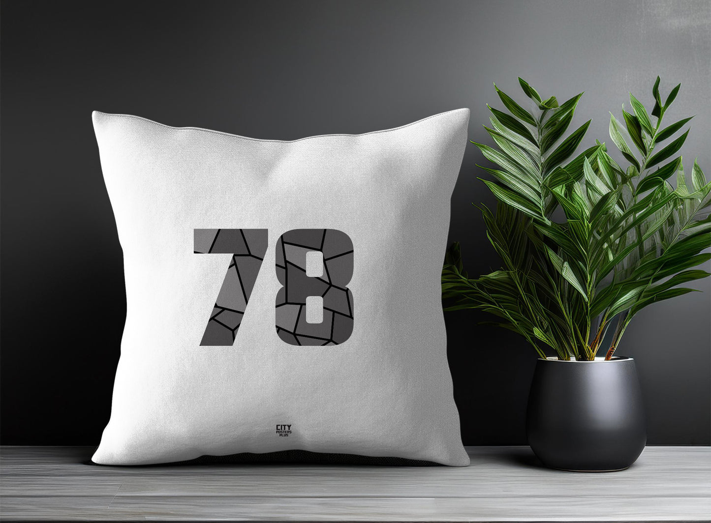 Print Deliver Plus 78 Number Square & Rectangle Pillow Cases | Modern Numeric Throw Pillow Covers 