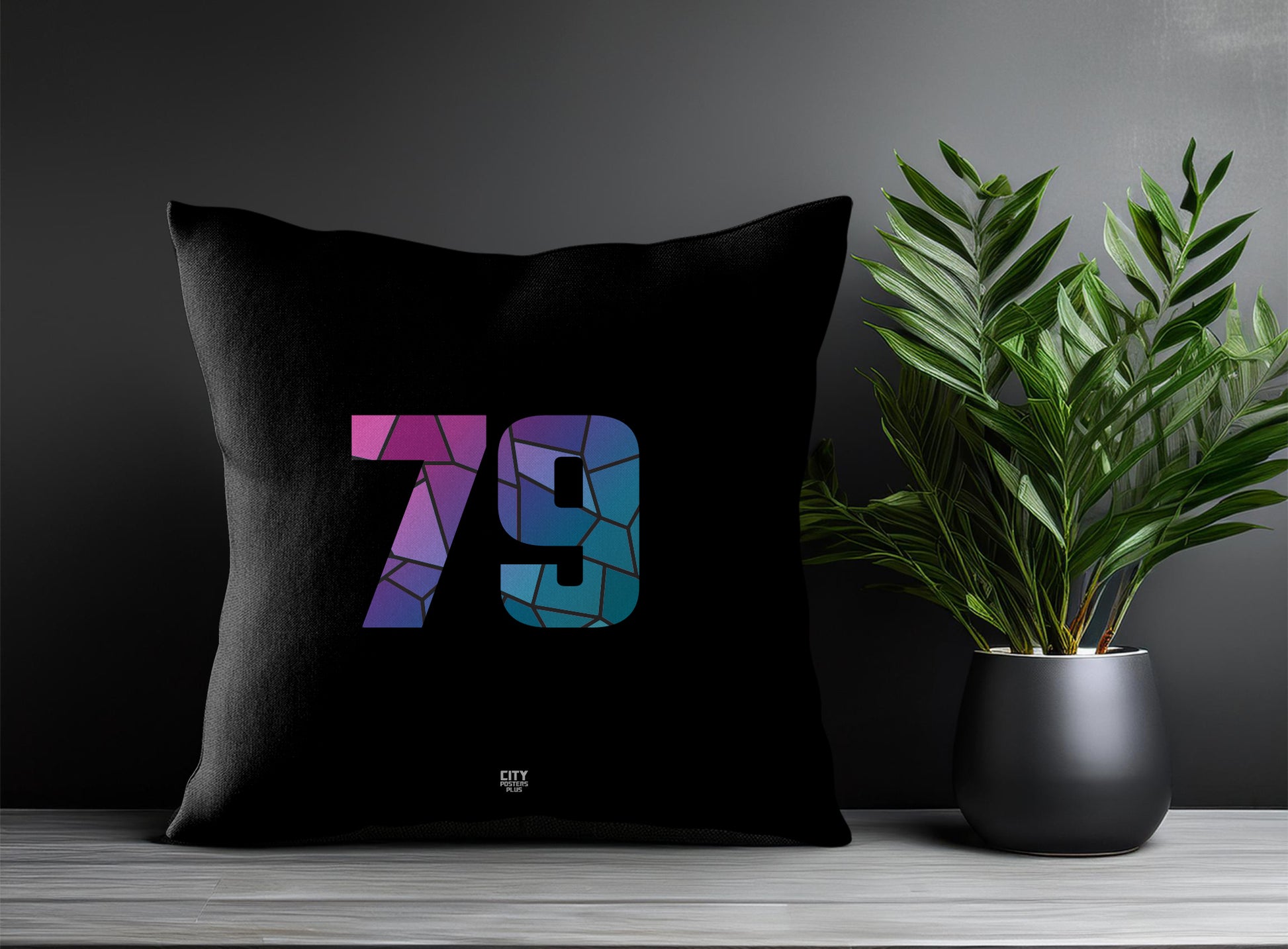 Print Deliver Plus 79 Number Square & Rectangle Pillow Cases | Modern Numeric Throw Pillow Covers 